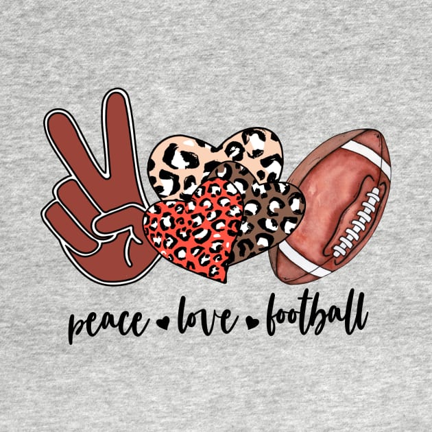 Peace Love Football by Designs by Ira